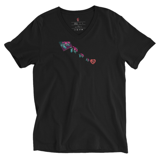 Limited Edition PixelDust PixelHeart Short Sleeve V-Neck T-Shirt