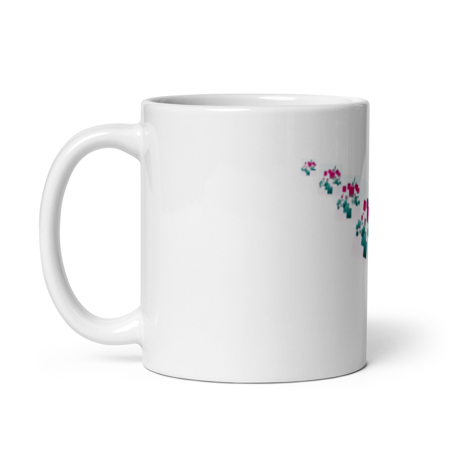 Limited Edition PixelDust PixelHeart White glossy mug