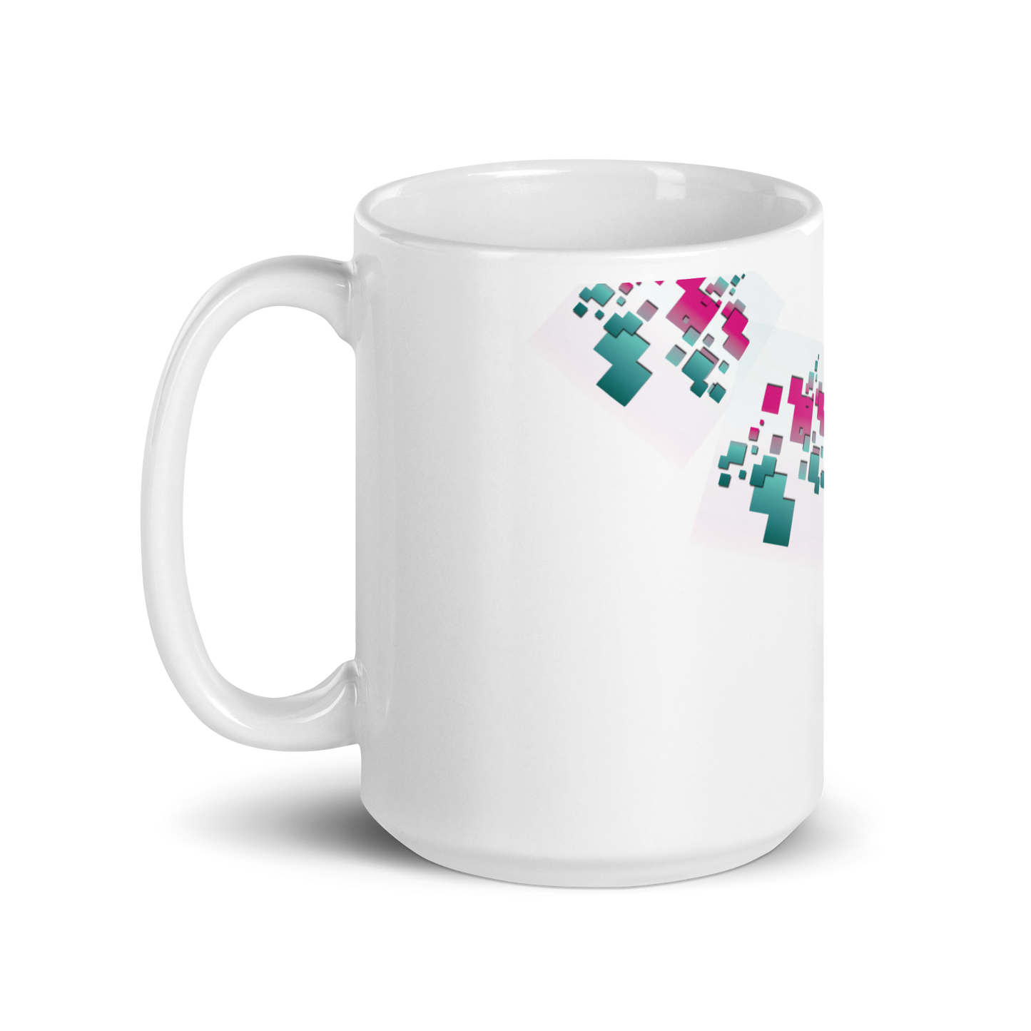 Limited Edition PixelDust PixelHeart White glossy mug